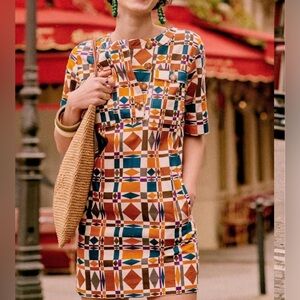 Sezane Geometric Mini Dress